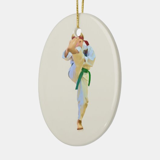 Karate Kicking Ornament (Links)