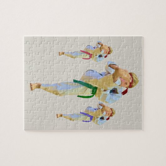 Karate Kicking Puzzle Legpuzzel (Horizontaal)