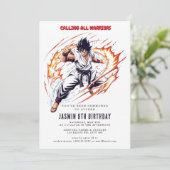 Karate Kids Verjaardagsfeest Kaart (Staand voorkant)