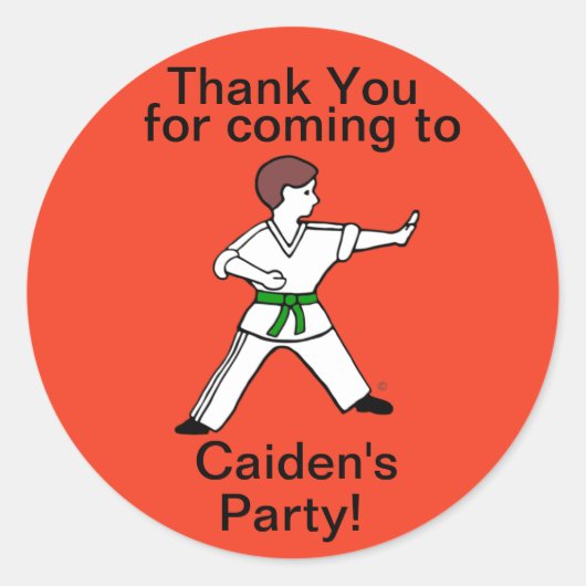 Karate Kind 11 aangepaste Martial Arts stickers (Voorkant)