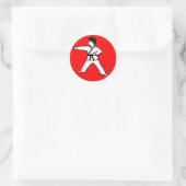 Karate Kind 1 op rode sticker (Tas)