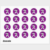 Karate Kind 1 paarse stickers (Vel)