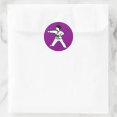 Karate Kind 1 paarse stickers (Tas)