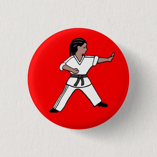 Karate Kind 1 pinback-knop Ronde Button 3,2 Cm (Voorkant)