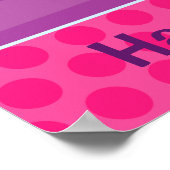 Karate Kind Girl Paarse Rays Poster Red (Hoek)