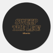 Karate Kind - Veeg het been Ronde Sticker (Voorkant)