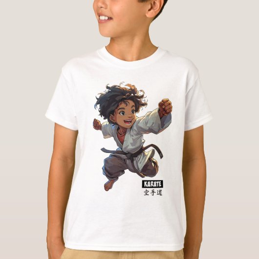 Karate Kind w / woorden T-shirt (Voorkant)