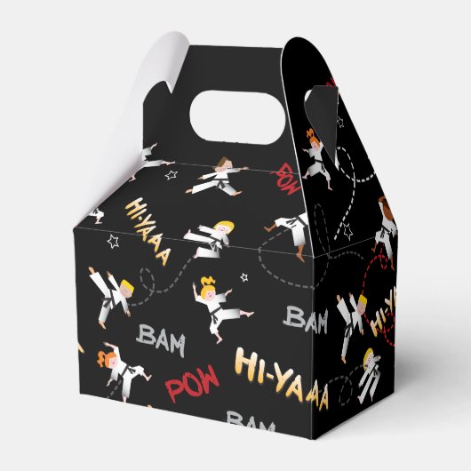 Karate Kinder Kinderen op zaterdag Bedankdoosjes (Achterkant)