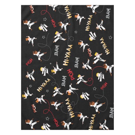 Karate Kinder Kinderen op zaterdag Tafelkleed (Voorkant)