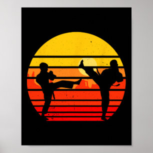 Karate Kinder martiumarts Fighter Retro Kar Poster