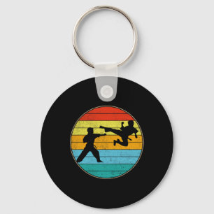 Karate Kinder martiumarts Fighter Retro Kar Sleutelhanger