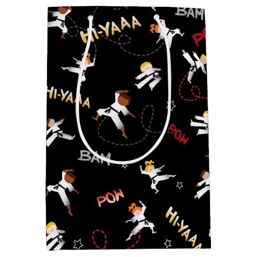 Karate Kinder Taekwondo Kinderdagfeest Medium Cadeauzakje (Voorkant)