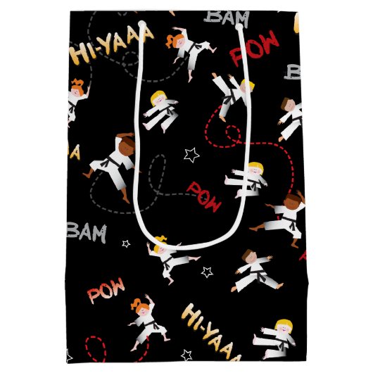 Karate Kinder Taekwondo Kinderdagfeest Medium Cadeauzakje (Achterkant)