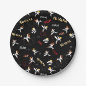 Karate Kinder Taekwondo Kinderdagfeest Papieren Bordje (Voorkant)