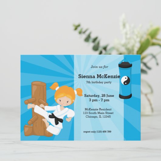 Karate Kinderen Kaart (Staand voorkant)