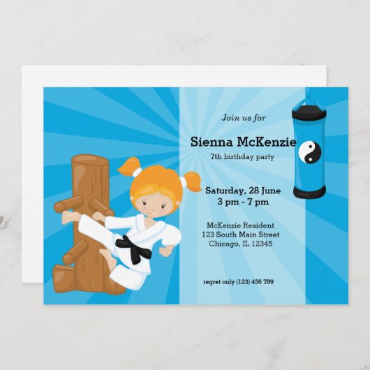 Karate Kinderen Kaart (Voorkant / Achterkant)