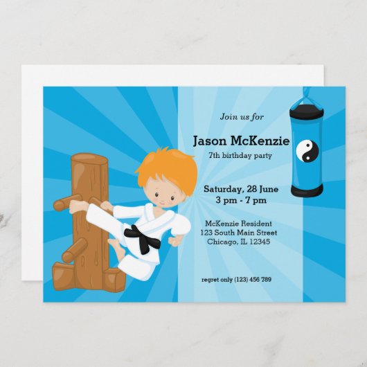 Karate Kinderen Kaart (Voorkant / Achterkant)