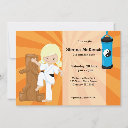 Karate Kinderen Kaart (Voorkant)