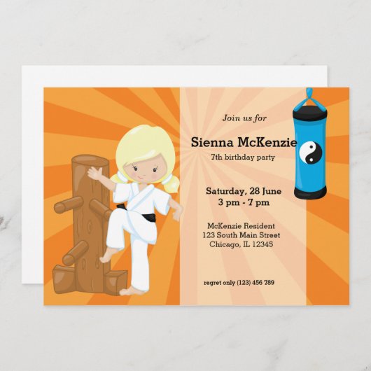 Karate Kinderen Kaart (Voorkant / Achterkant)