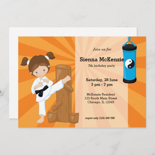 Karate Kinderen Kaart (Voorkant / Achterkant)