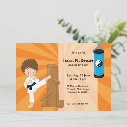 Karate Kinderen Kaart (Staand voorkant)