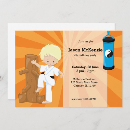 Karate Kinderen Kaart (Voorkant / Achterkant)