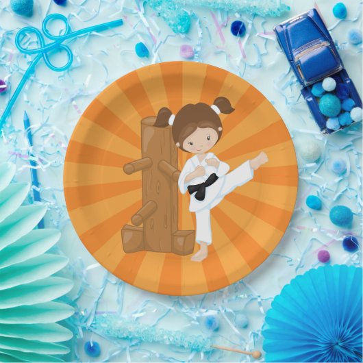 Karate Kinderen Papieren Bordje (Feest)