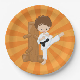 Karate Kinderen Papieren Bordje