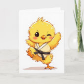 Karate Kip Kerstkaart Kaart (Voorkant)