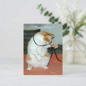 Karate Kitty Cat spelen Briefkaart (Staand voorkant)