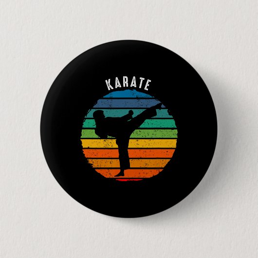 Karate Kleding - Sunset Karate Ronde Button 5,7 Cm (Voorkant)