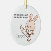 Karate Konijn Ornament (Rechts)