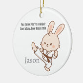 Karate Konijn Ornament (Links)