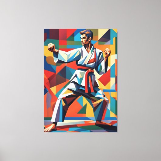 Karate kubisme canvas (Voorkant)
