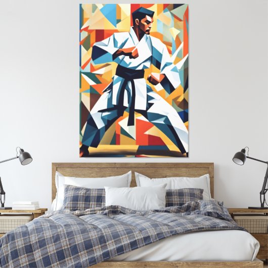 Karate kubisme canvas (Insitu (Slaapkamer))