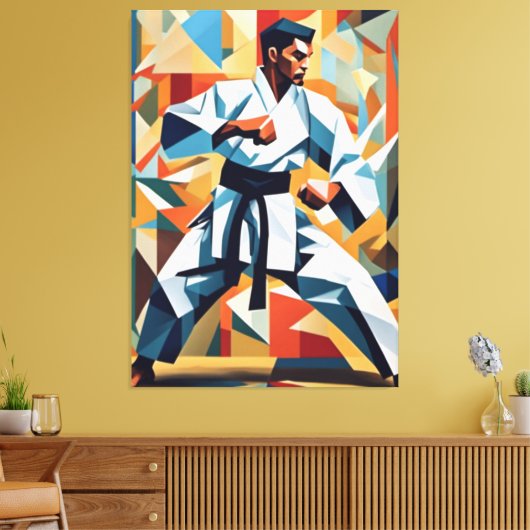 Karate kubisme canvas (Insitu (Woonkamer))