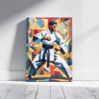Karate kubisme canvas
