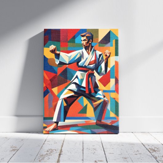 Karate kubisme canvas