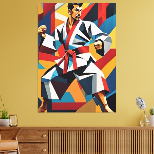 Karate kubisme canvas (Insitu (Woonkamer))