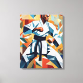 Karate kubisme canvas afdruk (Voorkant)