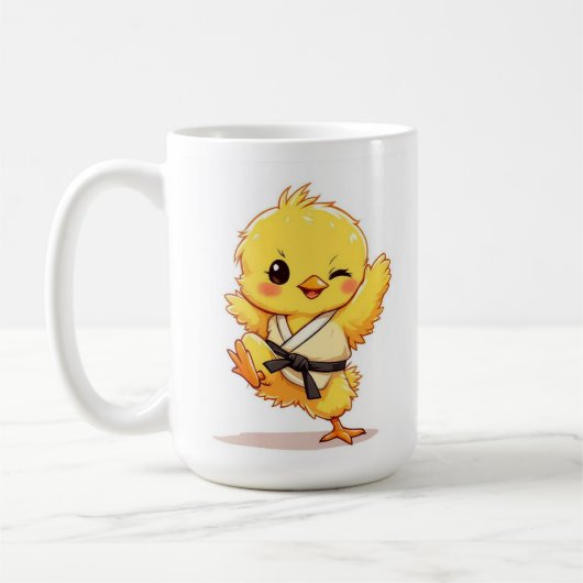 Karate Kuiken Koffiemok (Links)