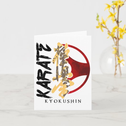 Karate Kyokushin Martial Arts Trainer Fighter Mart Kaart (Gele Bloem)