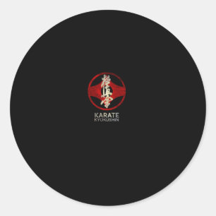 Karate Kyokushin Pullover Hoodie Ronde Sticker