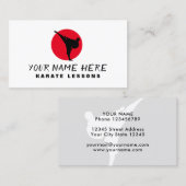 Karate leraar instructeur visitekaartje sjabloon (Voorkant / Achterkant)