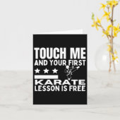 Karate les voor gratis coach Funny Karateka Kaart (Gele Bloem)