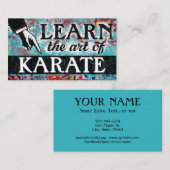 Karate Lessons Visitekaartjes - Blauw rood (Voorkant / Achterkant)
