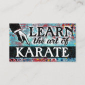Karate Lessons Visitekaartjes - Blauw rood (Voorkant)