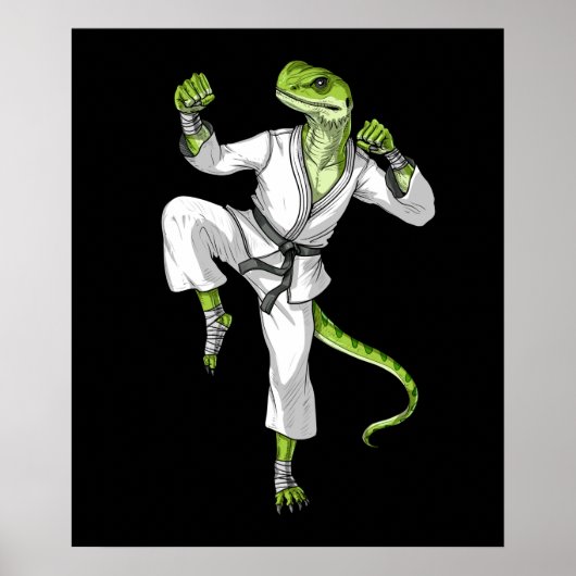 Karate Lizard Poster (Voorkant)