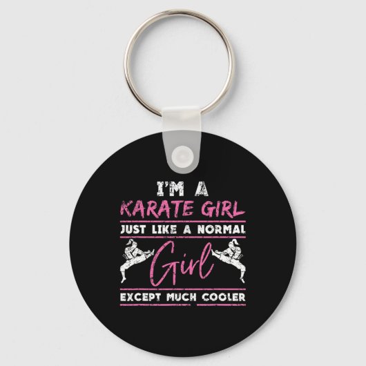 Karate Lover Atleet Vrouwen Gift Karate Sleutelhanger (Voorkant)