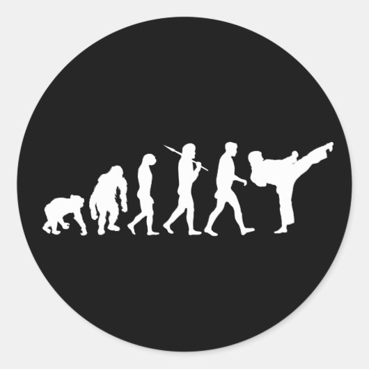 Karate lovers Dojo training gift Ronde Sticker (Voorkant)